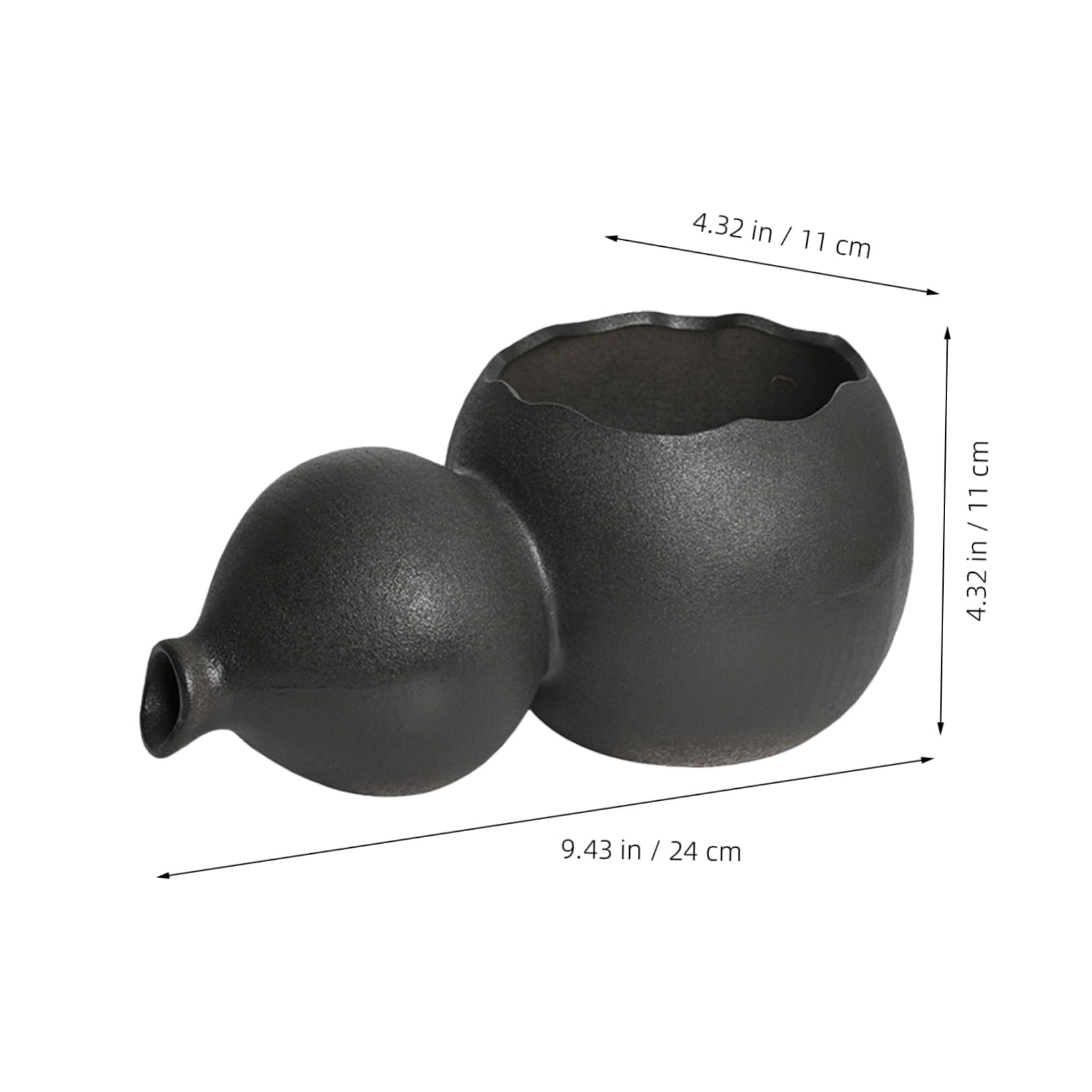 Toyvian Distributeur Eau Céramique avec Fontaine Intégrée pour Aquarium Et Décoration De Jardin Jarre Circulante pour Hydroponie Et Ambiance Zen