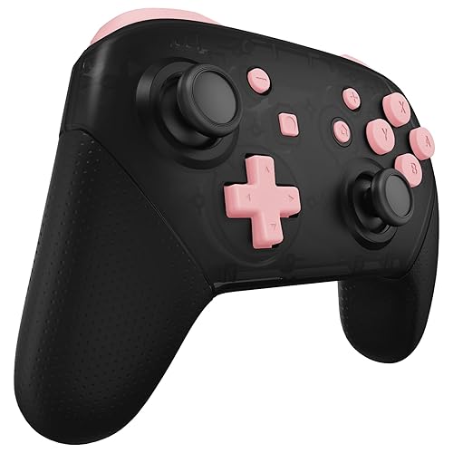 Miniatura 6 de eXtremeRate Reparación ABXY D-pad ZR ZL L R Teclas de reparación de color rosa para Nintendo Switch Pro, botones de repuesto completo de bricolaje