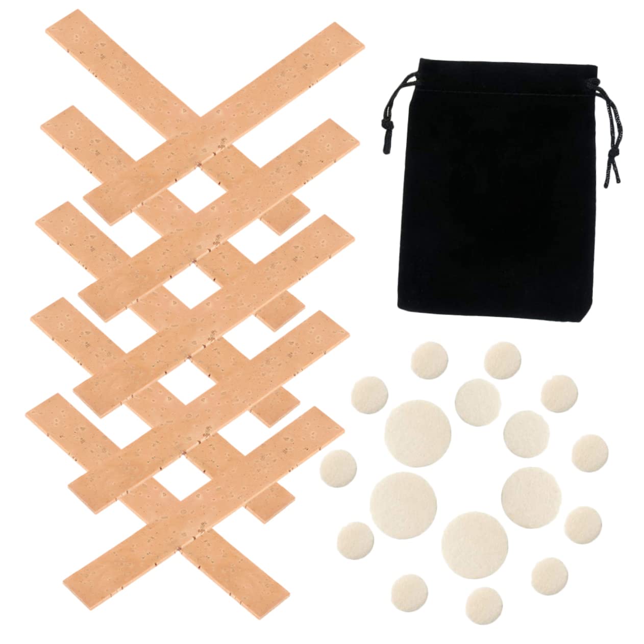 VICASKY 4sätze Klarinetten Zubehör Teiliges Kork Ersatzset Mit Pads Für Klarinette Ergonomisches Design Installieren Langlebig Und Tragbar Für Klarinettenreparatur Und Wartung