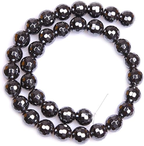 Miniatura 13 de JOE FOREMAN Cuentas de hematita negra de 0.157 in para hacer joyas, piedras preciosas naturales semipreciosas, redondas de 15 pulgadas