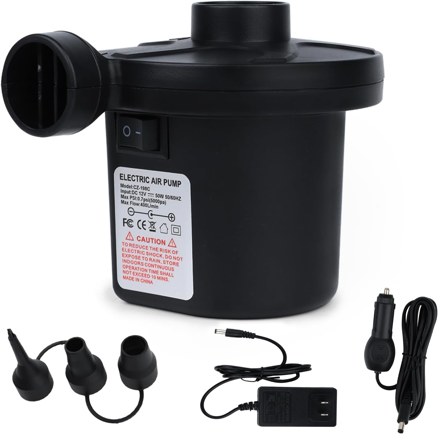 Electric Air Pump for Inflatables Air Mattress Pumps Air Bed Pool Air Pump for Inflatables AC/DC Air Inflator Deflator Float Pumps