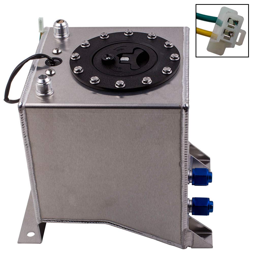maXpeedingrods Depósito de pilas de combustible universal de aluminio de 10 L/2,5 galones con sensor de llenado