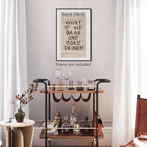 Miniatura 6 de WOFUPMY Arte de pared retro con diseño de cuadros para invitados, póster decorativo moderno y estético, arte en blanco y negro con texto en inglés