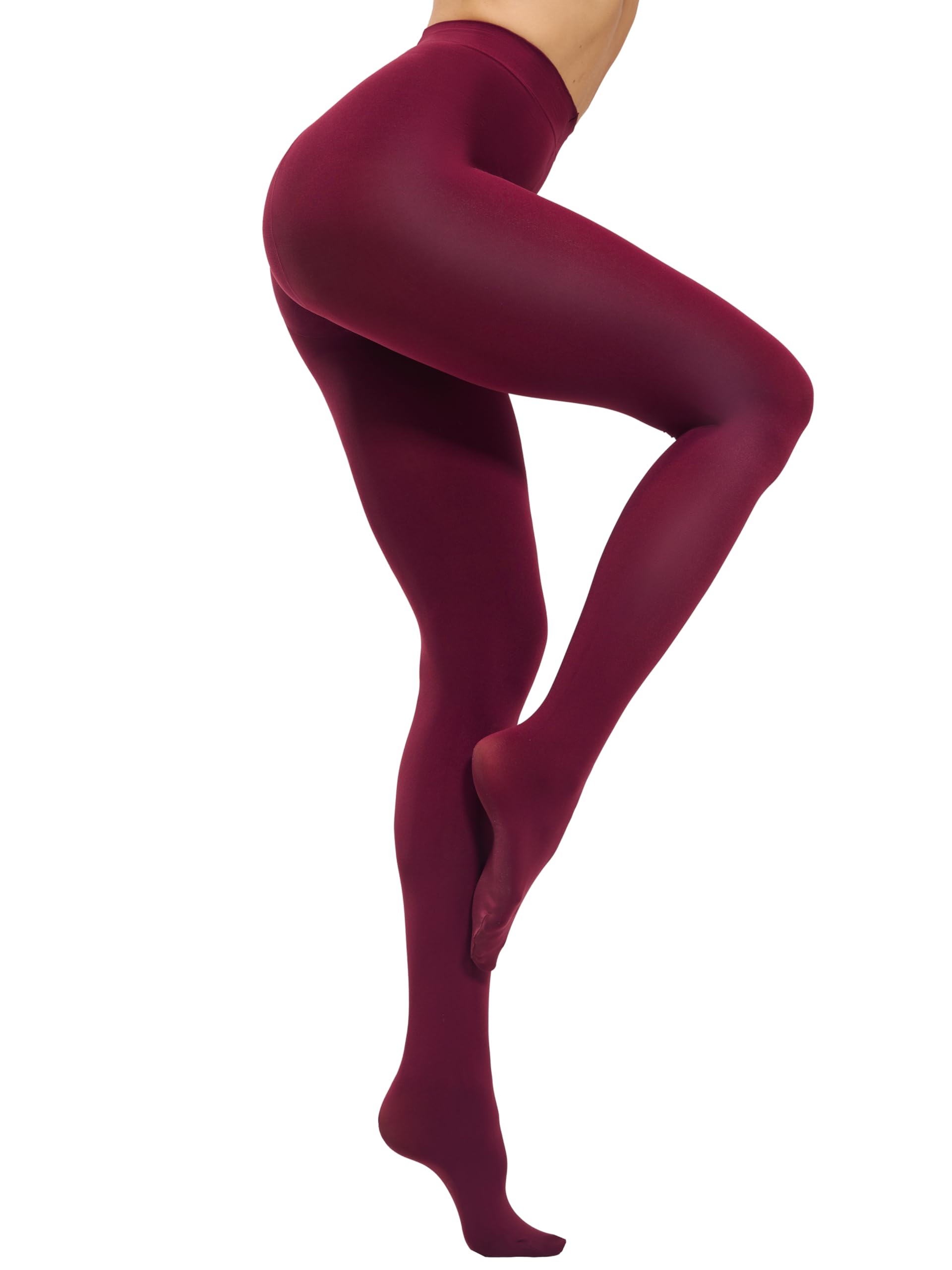 CozyWow Women's 80D Soft Opaque Tights, High Waist Solid Color Womens Tights with 30+ Colors