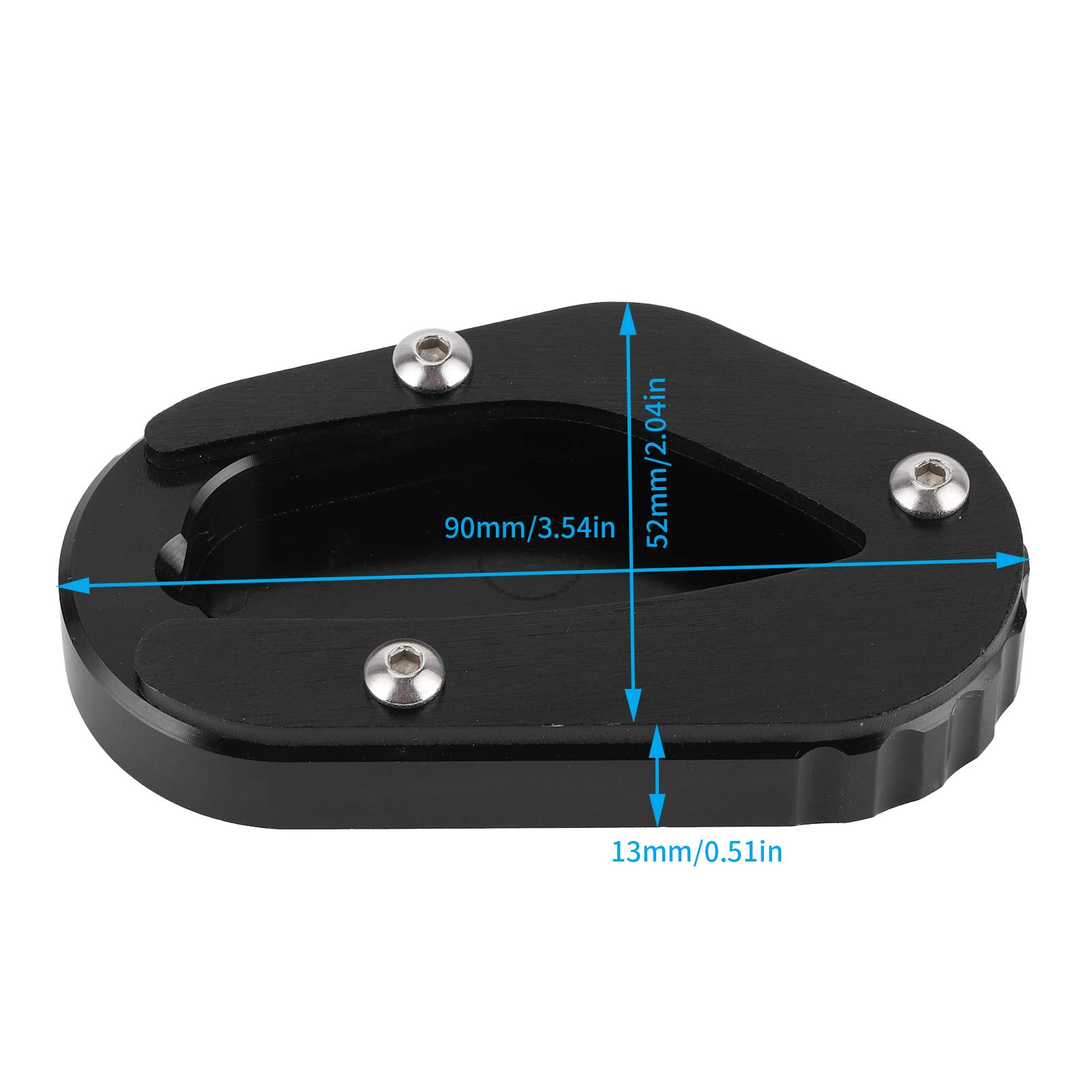 Stojak motocyklowy, stojak boczny motocykla Powiększ przedłużenie podpórki pasuje dla TRIUMPH Bonneville T100/T120(Black)