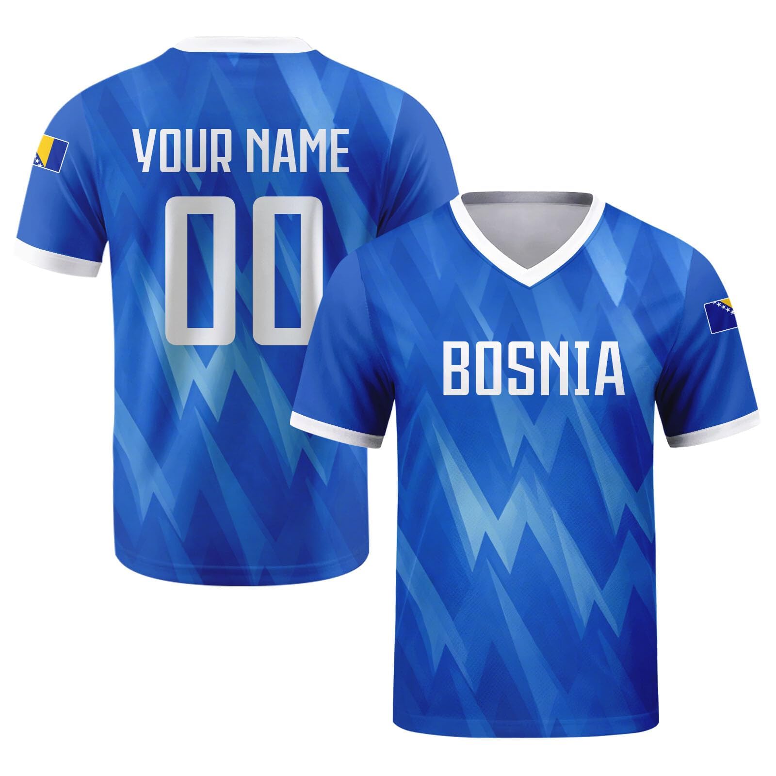 Custom 2026 National Soccer Jersey for Men Personalised Football Team Uniforms Jerseys Shirts Women Unisex A40 Bosnia Jerseys — image 1