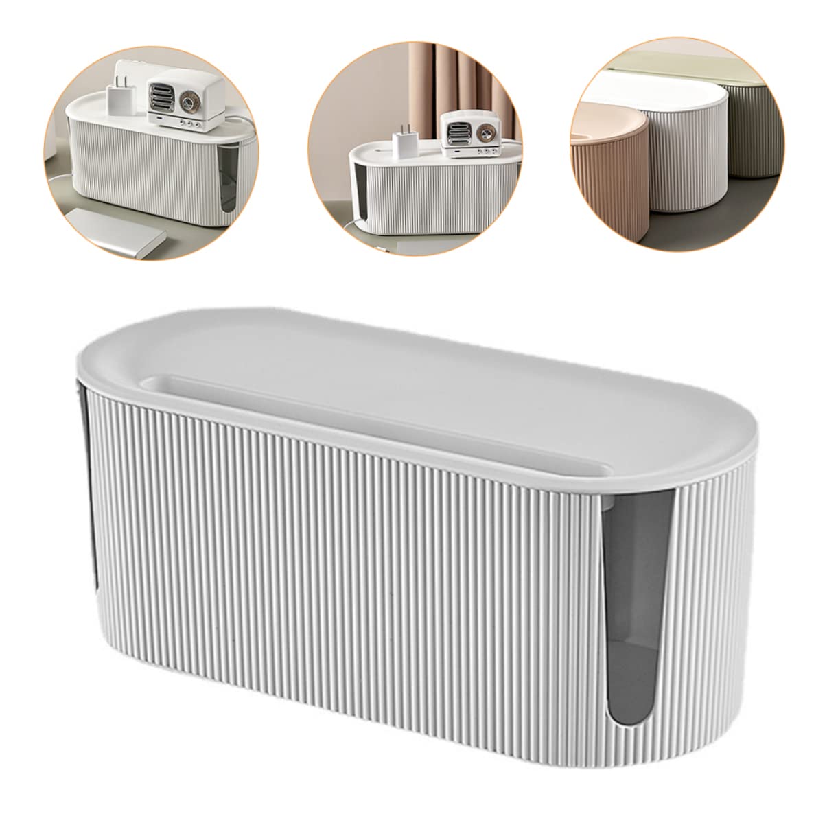 Uonlytech Caja de Almacenamiento de Cables PP Ventilación para Escritorio y Salón 130