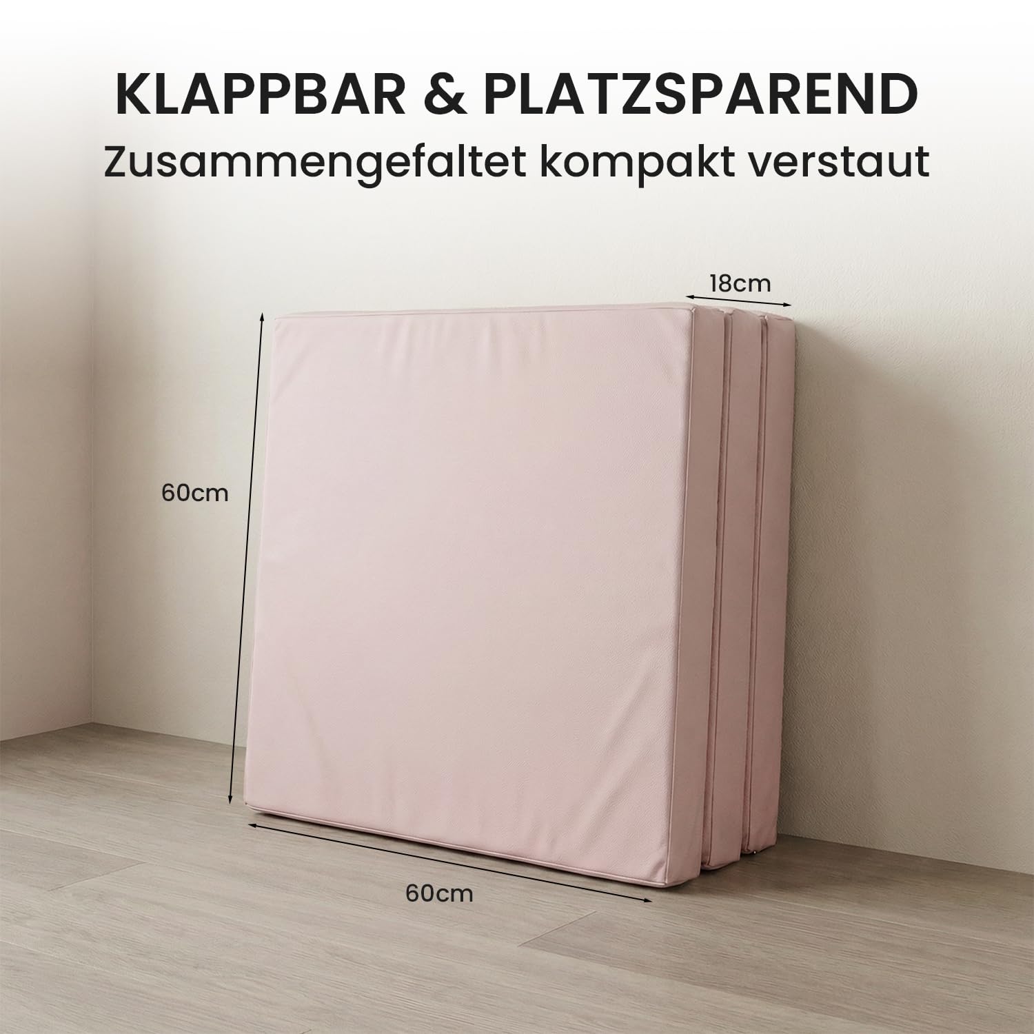 Jeflex - Tappetino pieghevole per pavimenti morbidi, 180 x 60 x 6 cm, prodotto in Germania/tappetino da ginnastica/fitness salvaspazio/tappetino da gioco per cameretta dei bambini