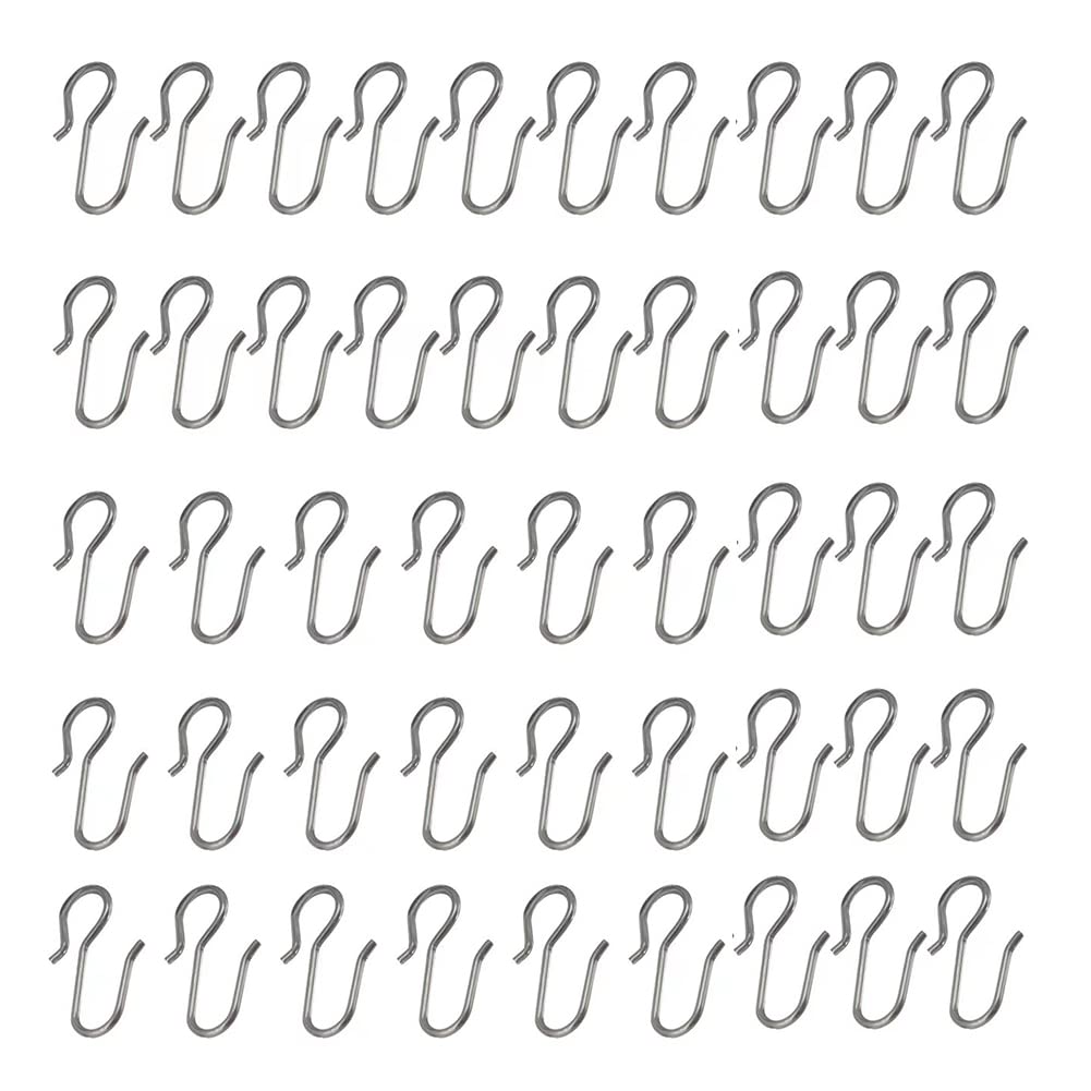TIPIACE Curtain Track Optional Accessories, Hook Suitable for The Round Hole Curtains Rails (50 pcs Hook)