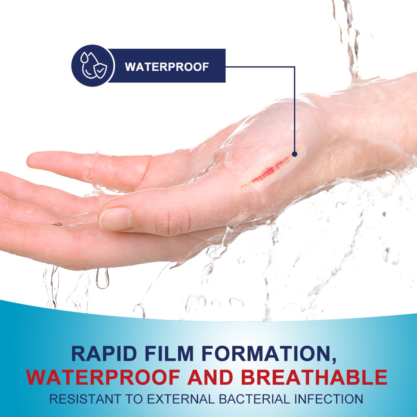Vendaje líquido para la piel, spray impermeable para el cuidado de heridas, apósito adhesivo rápido para rasguños menores, cortes, rodillas, pies, protección de la piel, cuidado de la salud