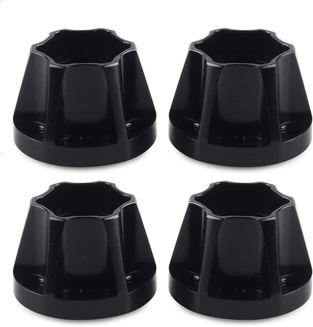 INJORA RC Roue Hex RC Car 12mm Hexagonale Metal Accessoire Set 4pcs pour 1/10 RC Crawler Roue Axial SCX10 Traxxas TRX4 D90 (Noir 15mm)