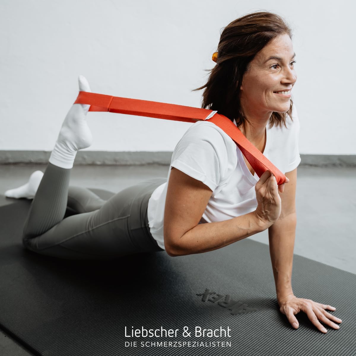 Liebscher & Bracht Original Schlaufe: erleichtert Übungen zur Engpassdehnung, Yogagurt für eine effiziente Schmerztherapie, Yoga und Faszien-Training, Baumwoll Band, Übungen in der App