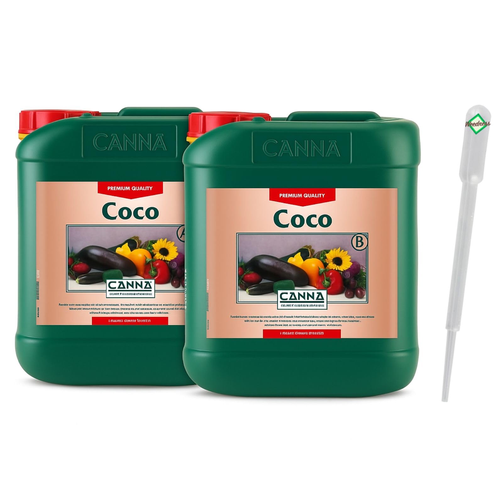 Weedness Canna Coco A&B 5 Liter - Hydrokultur Dünger Kokos Substrat Coco Grow Anbau Indoor Bewässerung