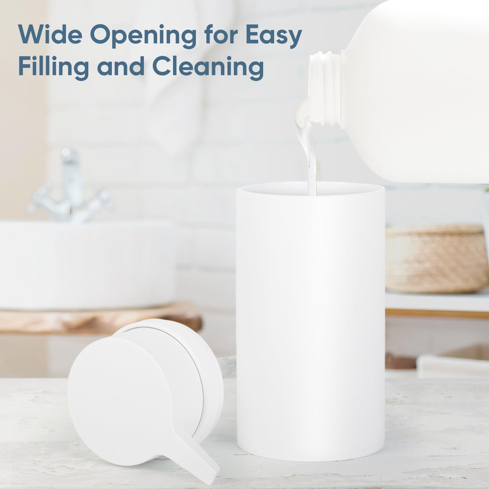 Set van 3 zeepdispensers van glas, 17 oz handzeepdispenser, lotion vloeibare zeepdispenser voor keuken, badkamer, werkblad onder de bijkeuken (Polychromatisch