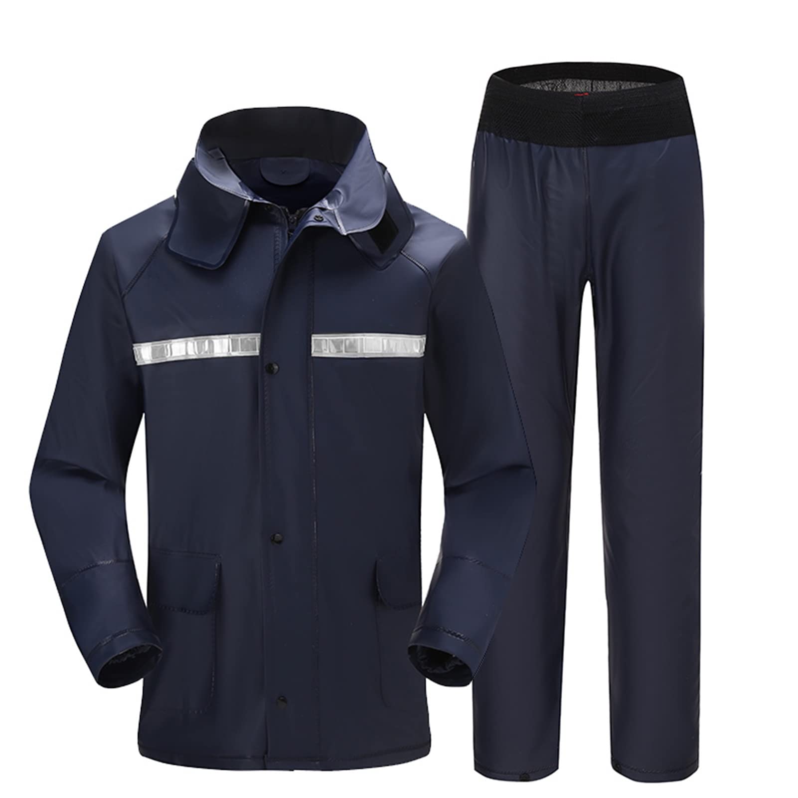 wasserdichte Jacke und Hosen Set, Motorrad Radfahren Regenanzug Sets für Männer Frauen, leichte atmungsaktive Splits Mäntel Hosen Sets - XL/XXL / 3XL / 4XL (Farbe : Blau, Size : XL)