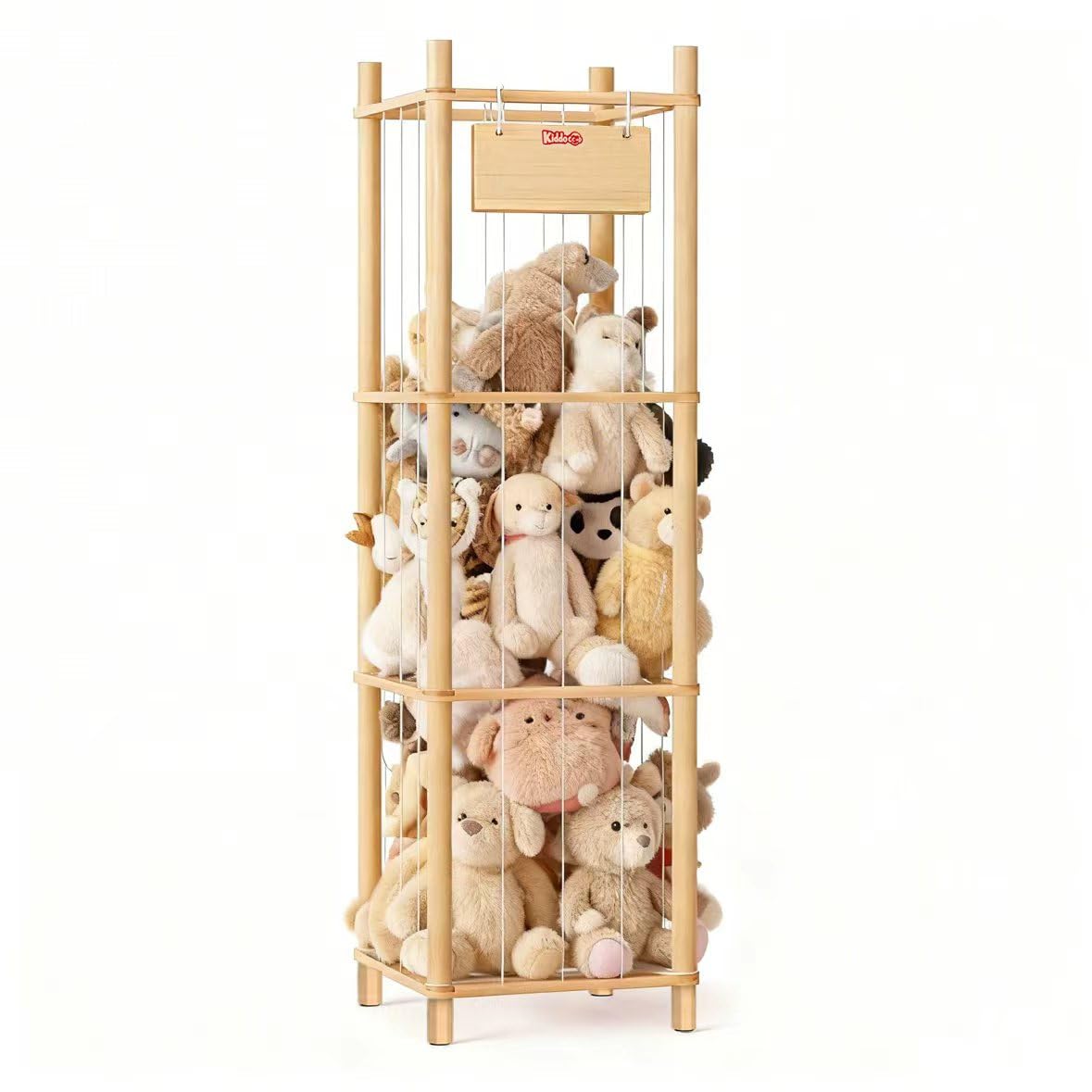 KiddoCood Kids Large Stuffed Animal Storage & Plush Toy Organizer, 53.15" H