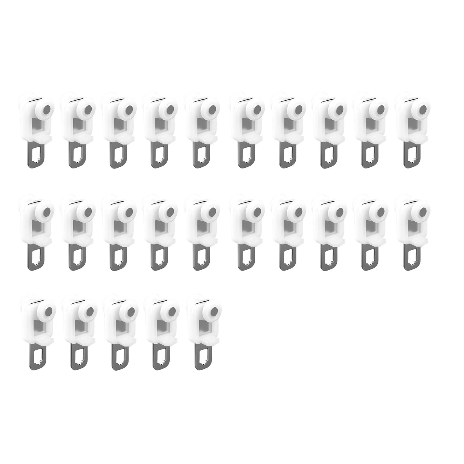 Heavy Duty Curtain Rail Rollers Silent Gliders & Hooks For Ceiling Tracks, High Load Capacity Roller Wheels Premium Curtain Rail Accessories ROLLERS ONLY Not Full Rail(25 PCS)