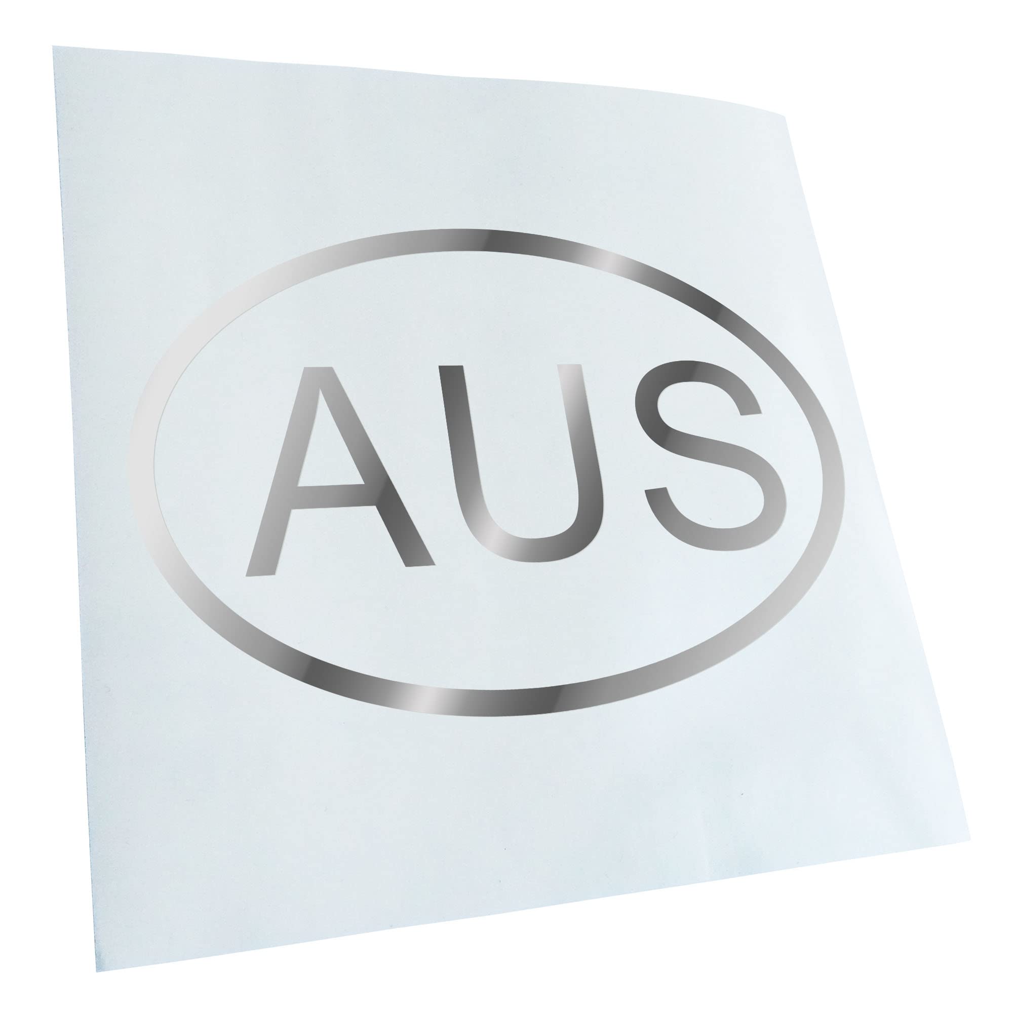 Kiwistar - Car Sticker - Chrome - 50 x 33 cm Australia AU - Rear Window Car Sticker Weatherproof for Car Truck Moped Truck - Sticker Exterior Self-Adhesive Tuning Accessories for Window Vehicle Window