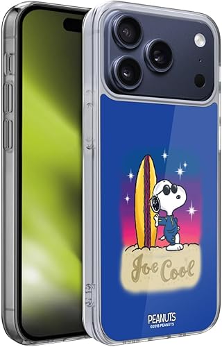 Vista 244 de Head Case Designs Funda de gel suave con licencia oficial de Peanuts I Love Pattern Snoopy Boardwalk Airbrush compatible con Apple iPhone 15