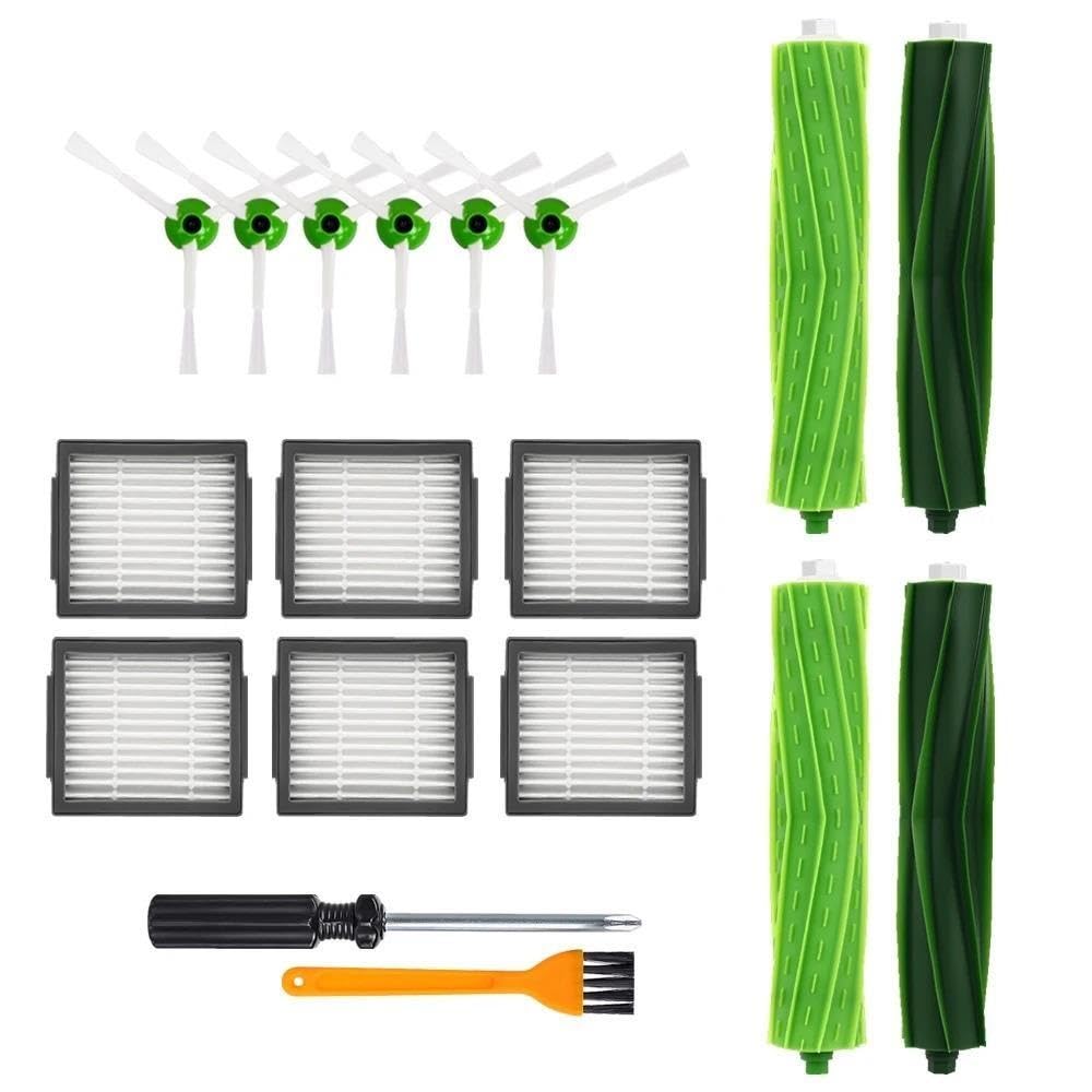 Filter Main Side Brush For E/I/J I3/+ I4/+ I6/+ I7/+ E5 E6 E7 Vacuum(16pc set with tool)
