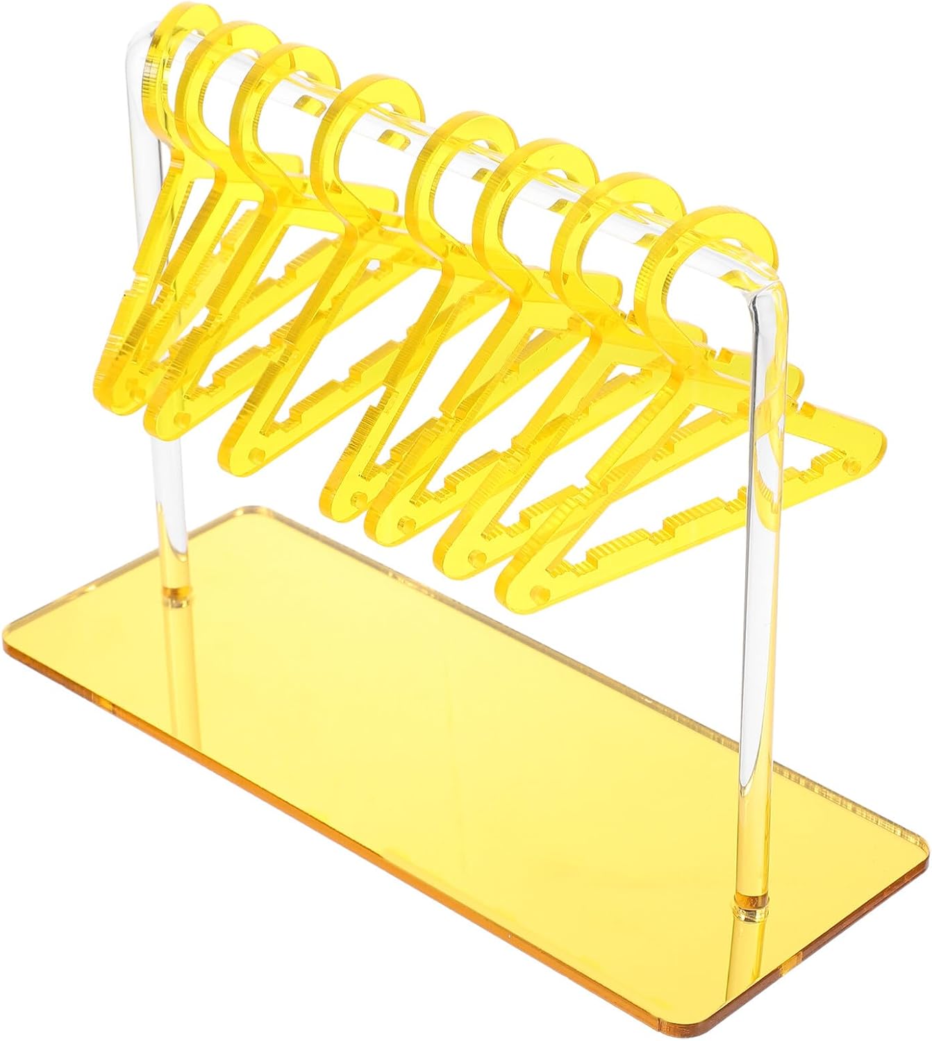 Acrylic Earring Display Stand Jewelry Organizer Hanging Ring Holder Jewelry Tower with Gold Finish for Earrings and Rings Storage