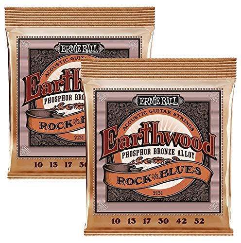 Ernie Ball Hybrid Slinky Saiten Akkustikgitarre 10-52 (, 2 Packungen)