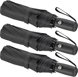 3 Pack Windproof Travel Umbrellas
