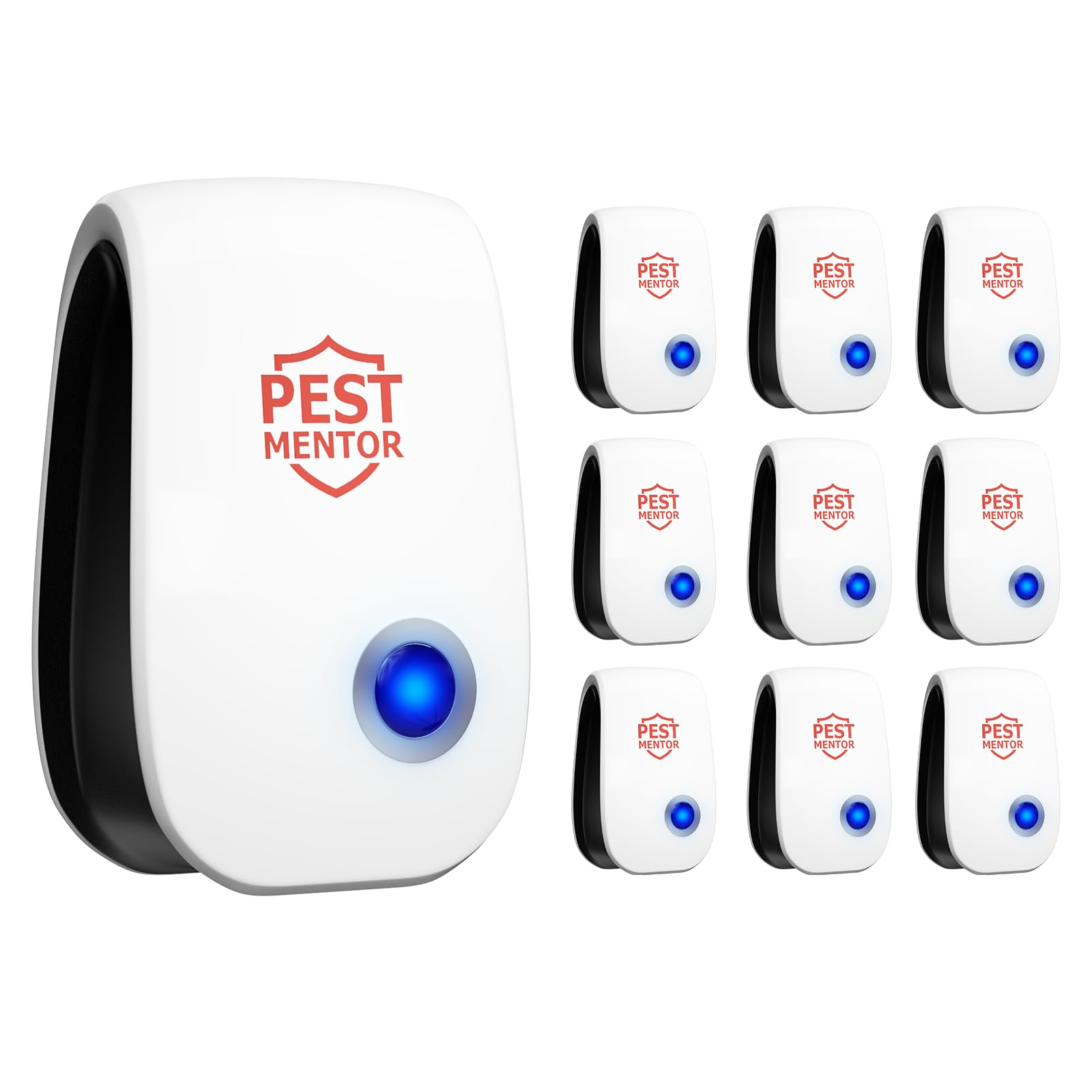 Repellente per parassiti a ultrasuoni, confezione da 10 pezzi, spina elettronica per roditori, zanzare, scarafaggi, ragni, formiche, topi ragni, dispositivo di controllo dei parassiti per casa, auto