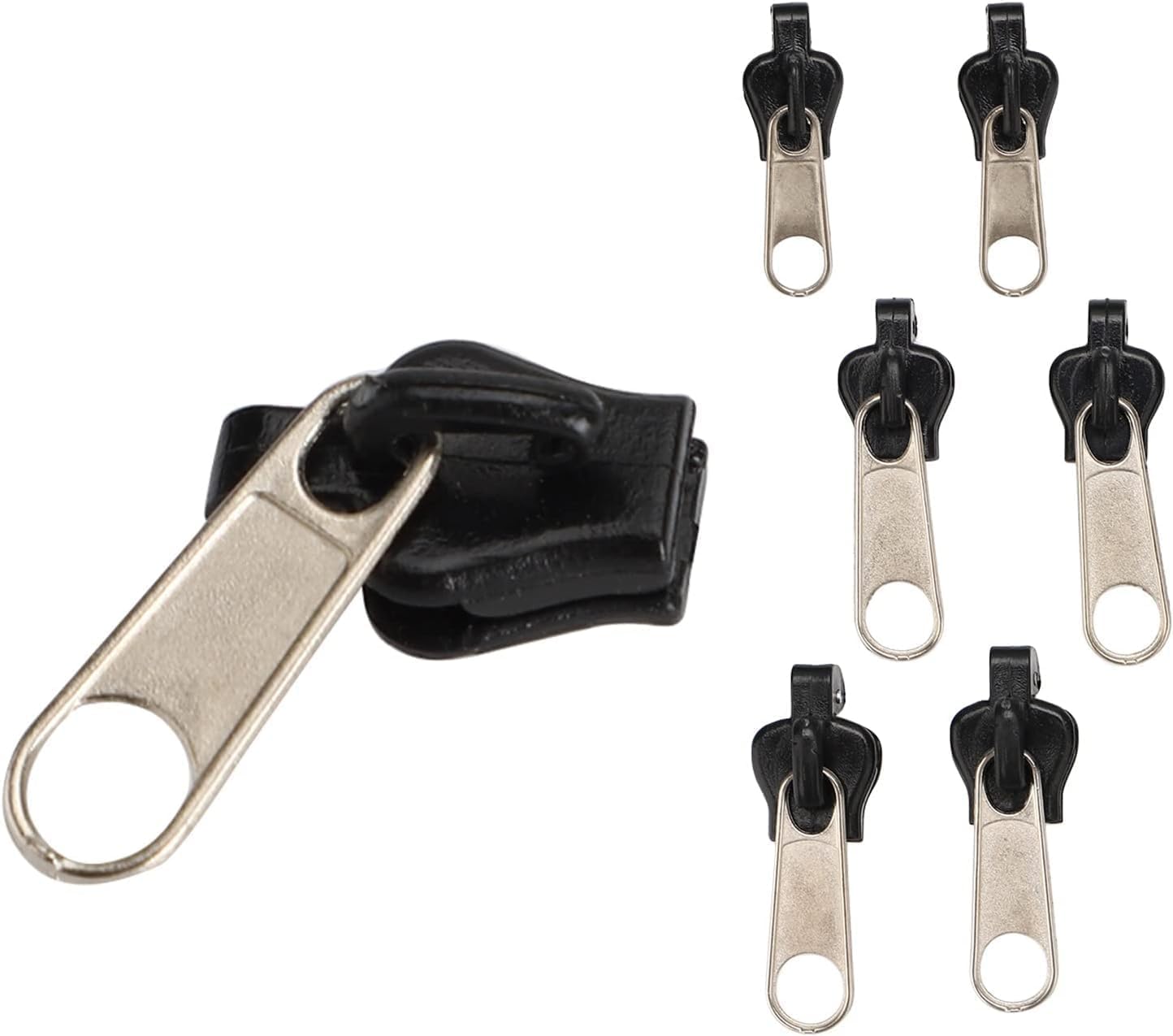 Pchnfei Black 6 Pcs Universal Instant Fix Zipper Repair Kit Replacement Zip Slider Teeth Zippers Design Arts, Crafts And Sewing Zippers Fasteners