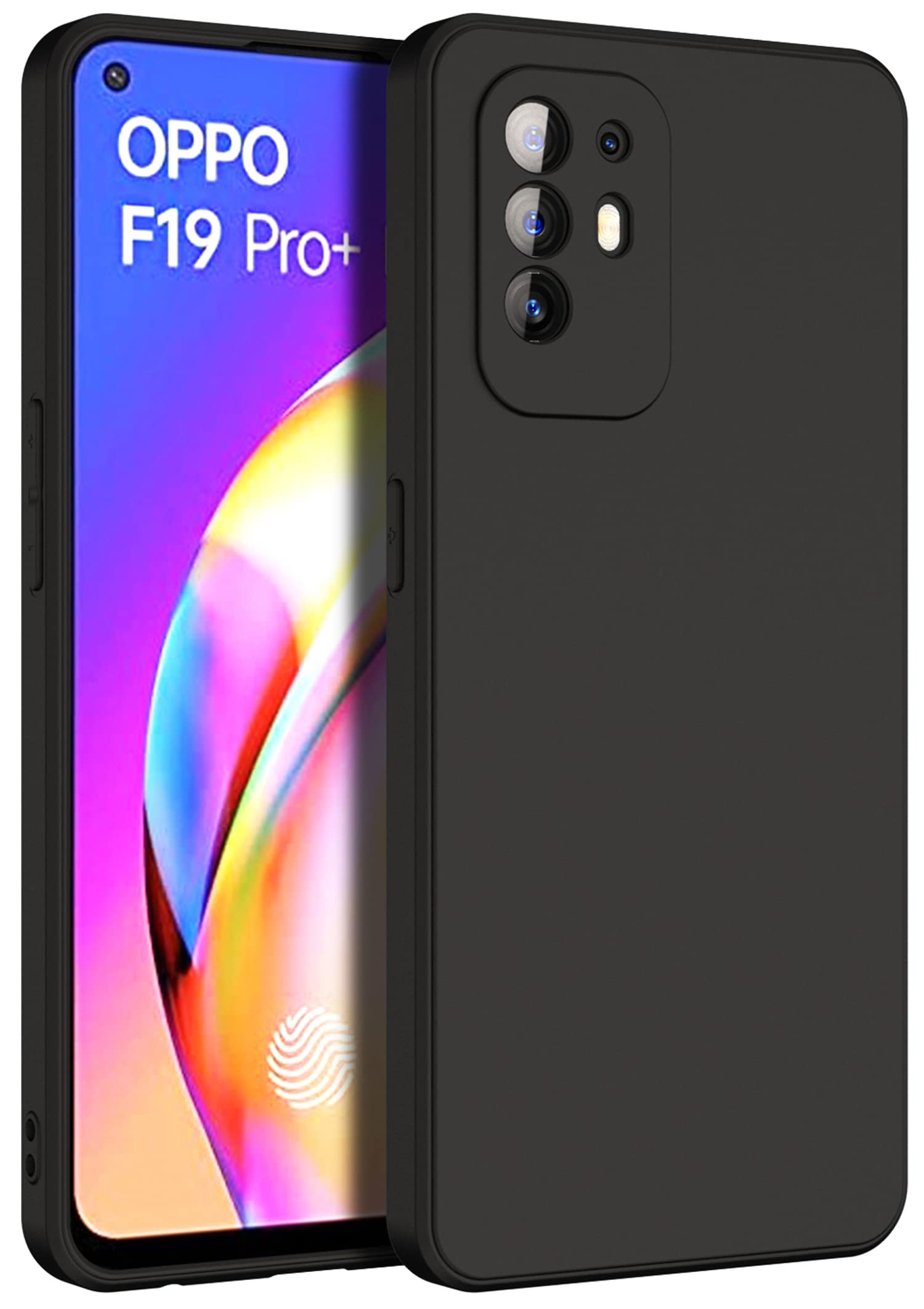 Kapa Matte Lens Protective Back Cover for Oppo F19 PRO, Slim Silicone with Soft Lining Shockproof Flexible Full Body Bumper Case (Black) (B09MCXV5KC) Amazon Price History, Amazon Price Tracker