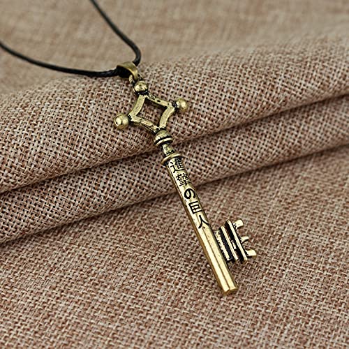Titan Eren Gold Key Cosplay Pendant Necklace - Metal2