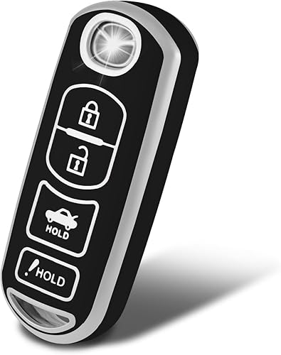 WORCAS Funda para llavero de TPU suave de alta calidad con patrón plateado compatible con Mazda 3, 6, 8, Miata MX-5, CX-3, CX-5, CX-7, CX-9,