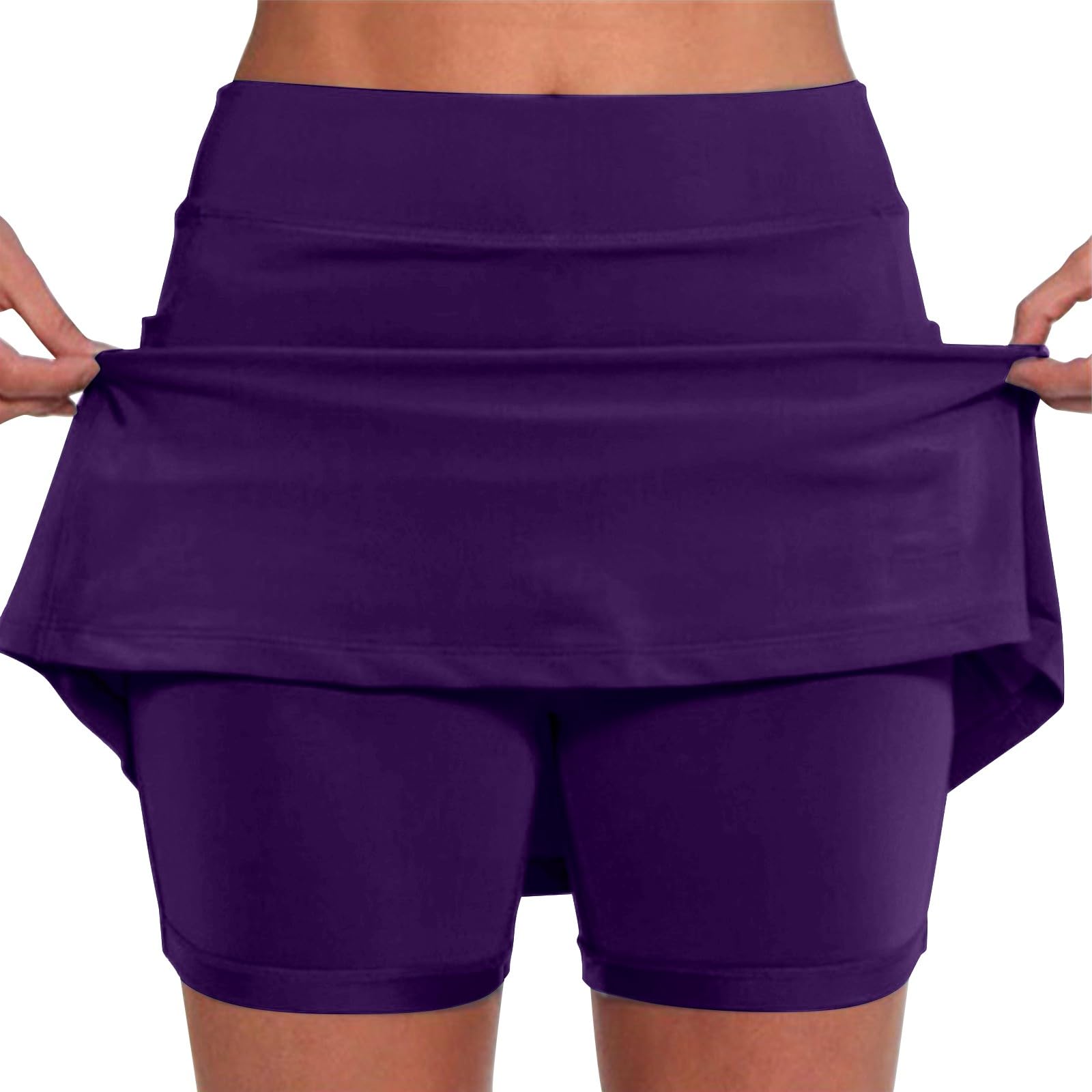 BUKKNYE Women's Athletic Active Skort Skirt Sports Performance Skirt Built-in Shorts Lightweight Skirt for Golf Tennis Running Workout