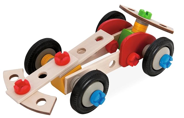 Foto 3 de 6 de Eichhorn - Set de Construcción de Madera para Crear hasta 3 Modelos de Coche, para Niños a partir de 3 Años