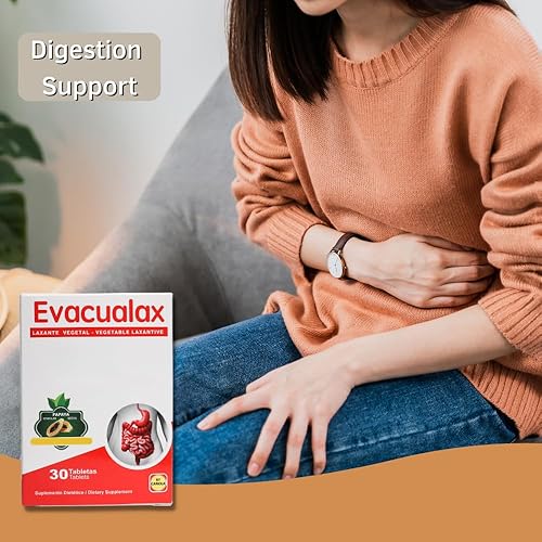 Miniatura 7 de EVACUALAX 30 tabletas laxantes vegetales 100% naturales - Alivio del estreñimiento  Suavizante de heces  Regularidad intestinal  Hojas de sena (1)