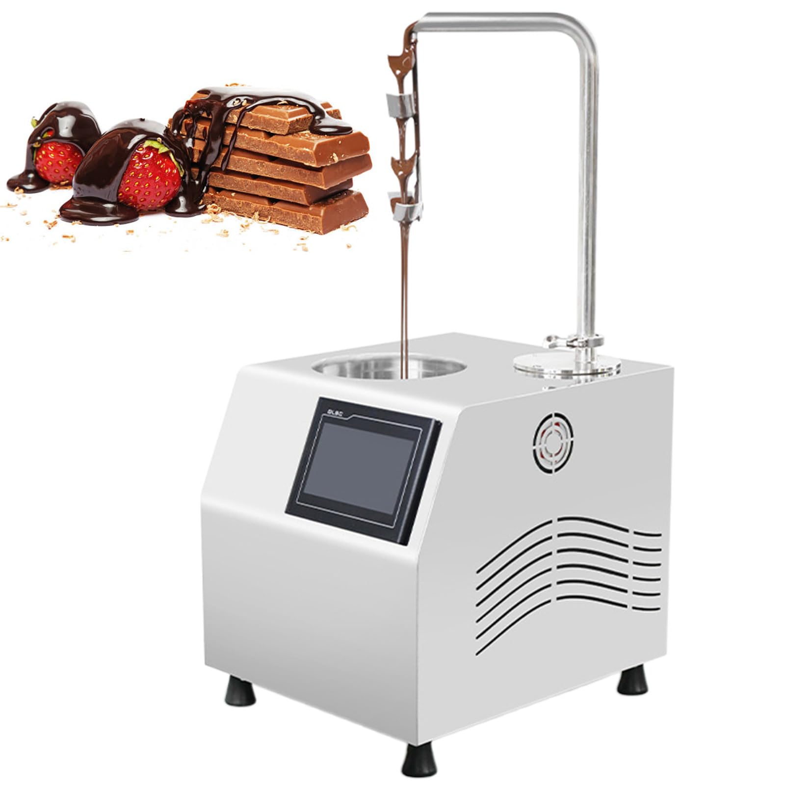 YXYLJOZ Commercial Chocolate Fountain Machine, Chocolate Melting Tempering Machine, Commercial Hot Chocolate Heater, Perfect for Chocolate Bar (5.5L)