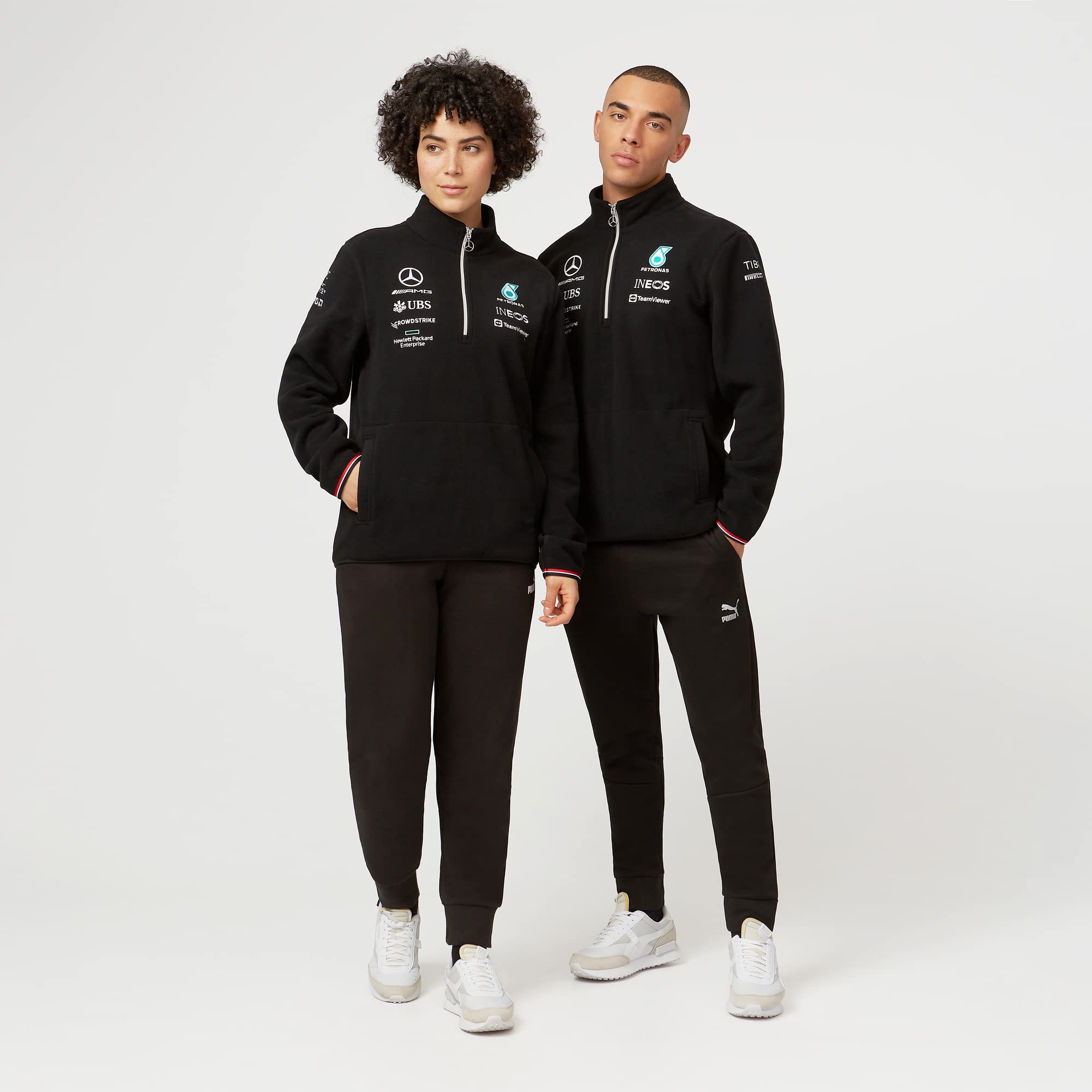 Mercedes AMG Petronas Formula One Team - Mercancía Oficial de Fórmula 1 - Forro polar con cremallera 1/4 Team 2022