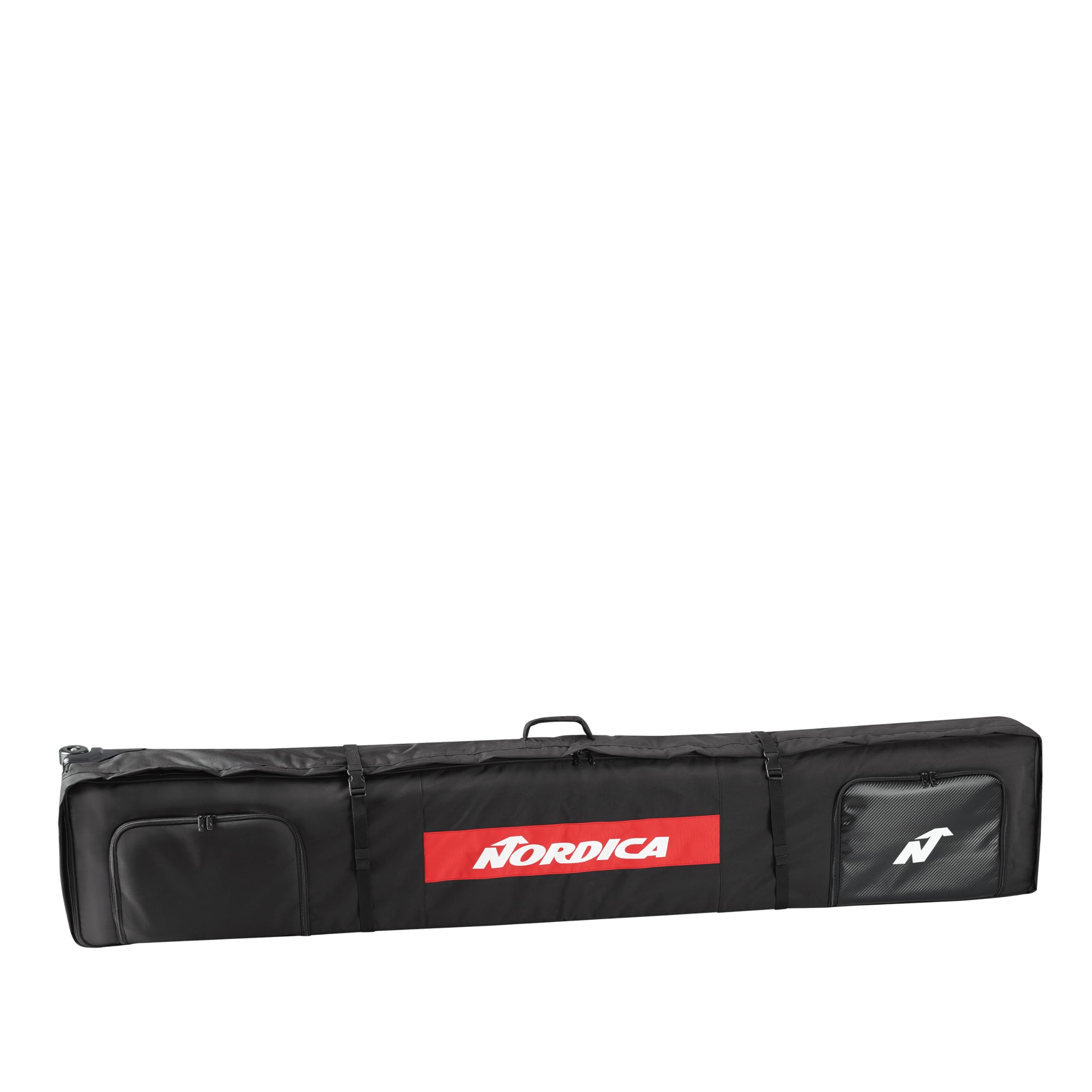 Nordica 2024/25 Double Roller Ski Bag Unisex, 200 CM, Fits 2 Pair