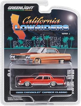 GREENLIGHT Green Light 164 Scale California Lowriders Series 3-1989 Chevy Caprice Custom Red