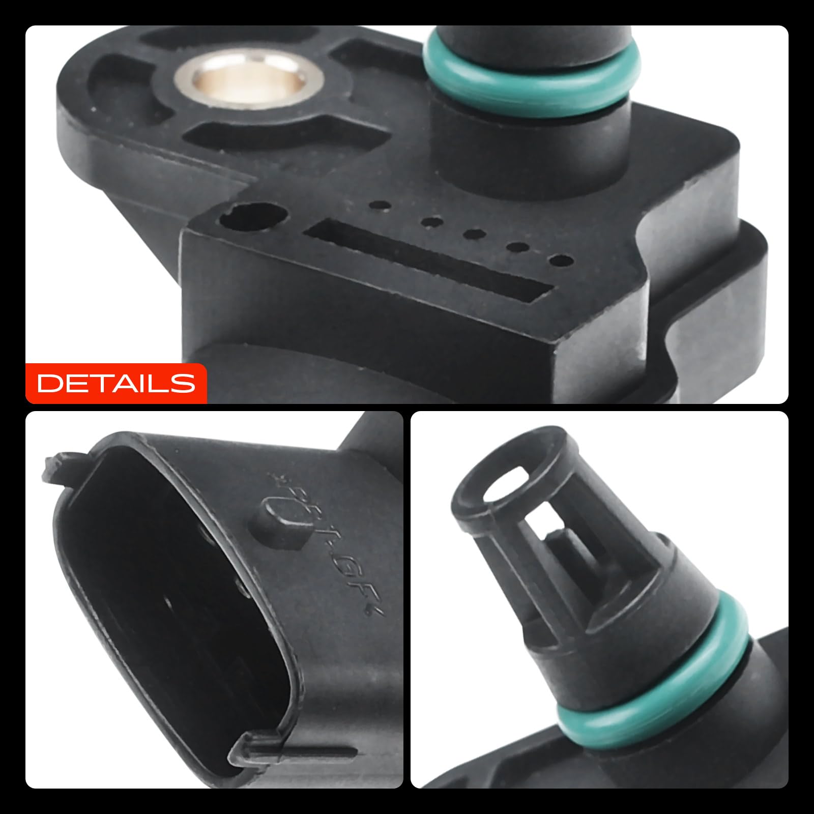 Frankberg Sensore pressione differenziale Pressione gas di scarico 4-Poli Compatibile con 500 312 Punto Evo 199 169 Punto Furgone/Compatto 188 Idea 350 Replace# 46533518