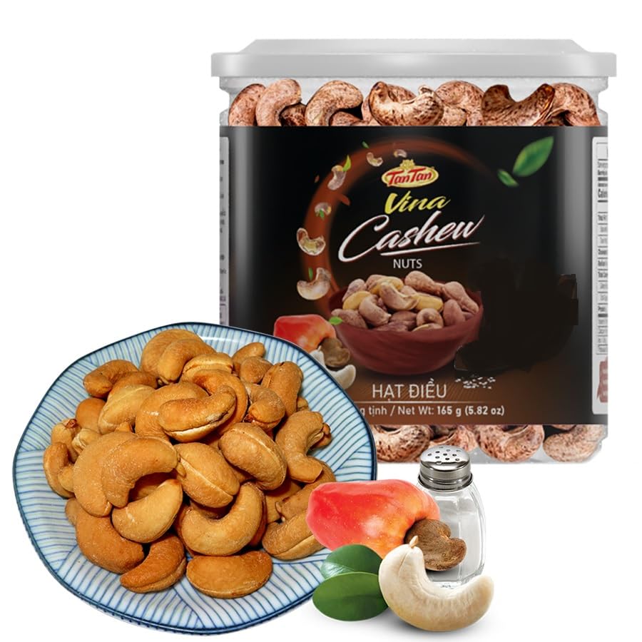 Image of 1 Pack - Cashew Nuts - Hat Dieu Vi Muoi Pho Mai - 6 Oz per Can