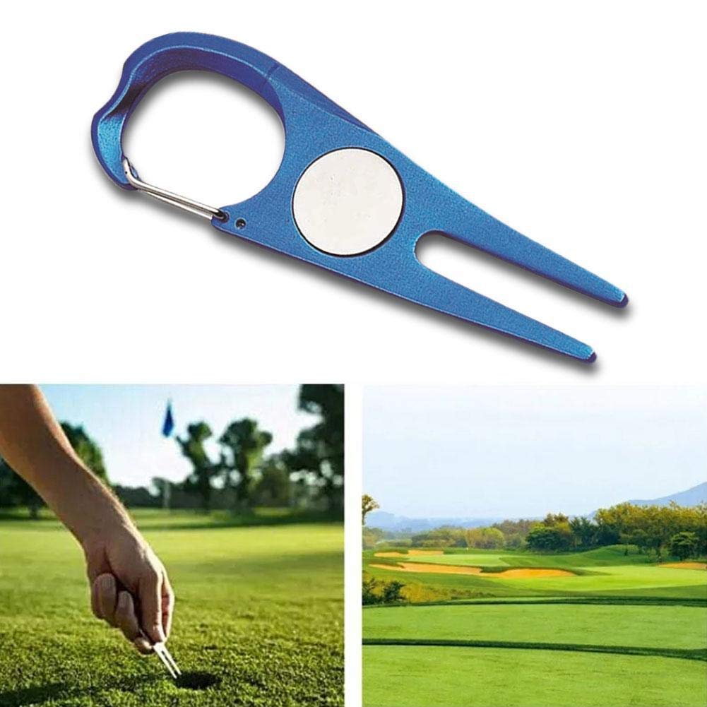Stainless Steel Golf Green Repair Divot Tool Pitch Fork