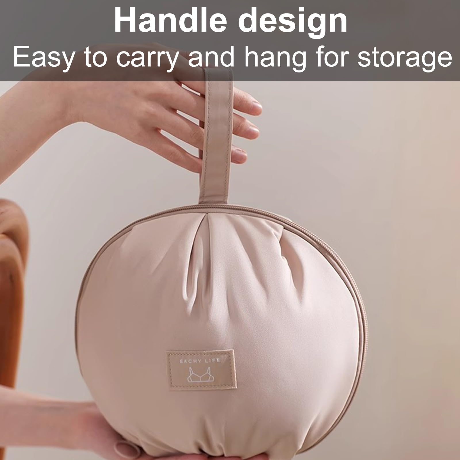 2 Copriabiti per Biancheria Intima, Custodie per Abiti Sferici per Bra, in Tessuto Oxford, Portatili, per Piccoli Indumenti(White,24x15x21cm/9x6x8in)
