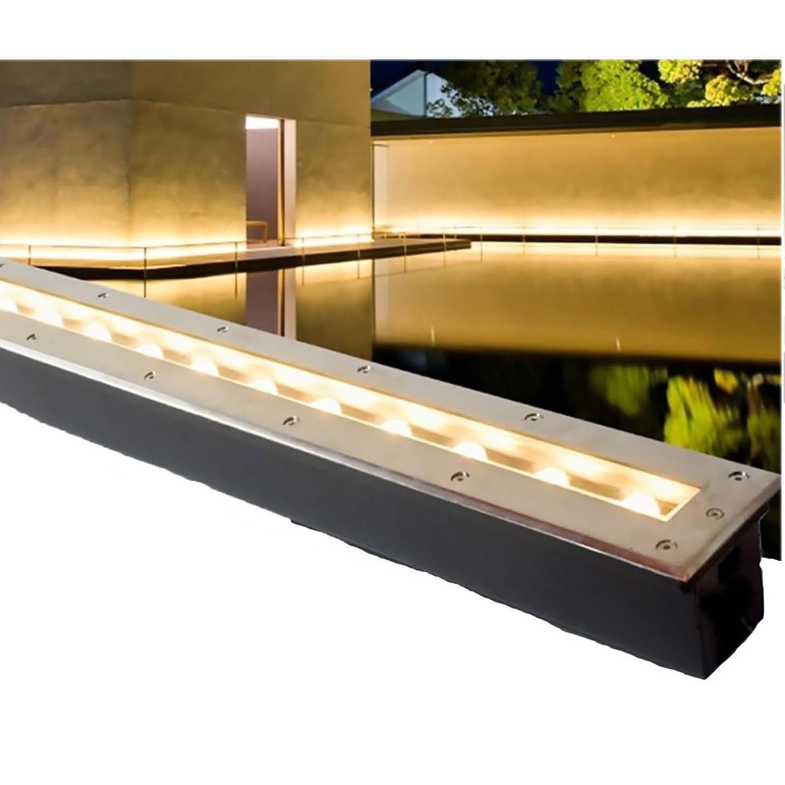 Focos Suelo Led Exterior - Empotrable Al Aire Libre Focos, Foco LED Resistente Al Agua IP65, AC85-265V Bañador De Pared De Escalera LED Empotrado Para Exteriores(Green,9W)