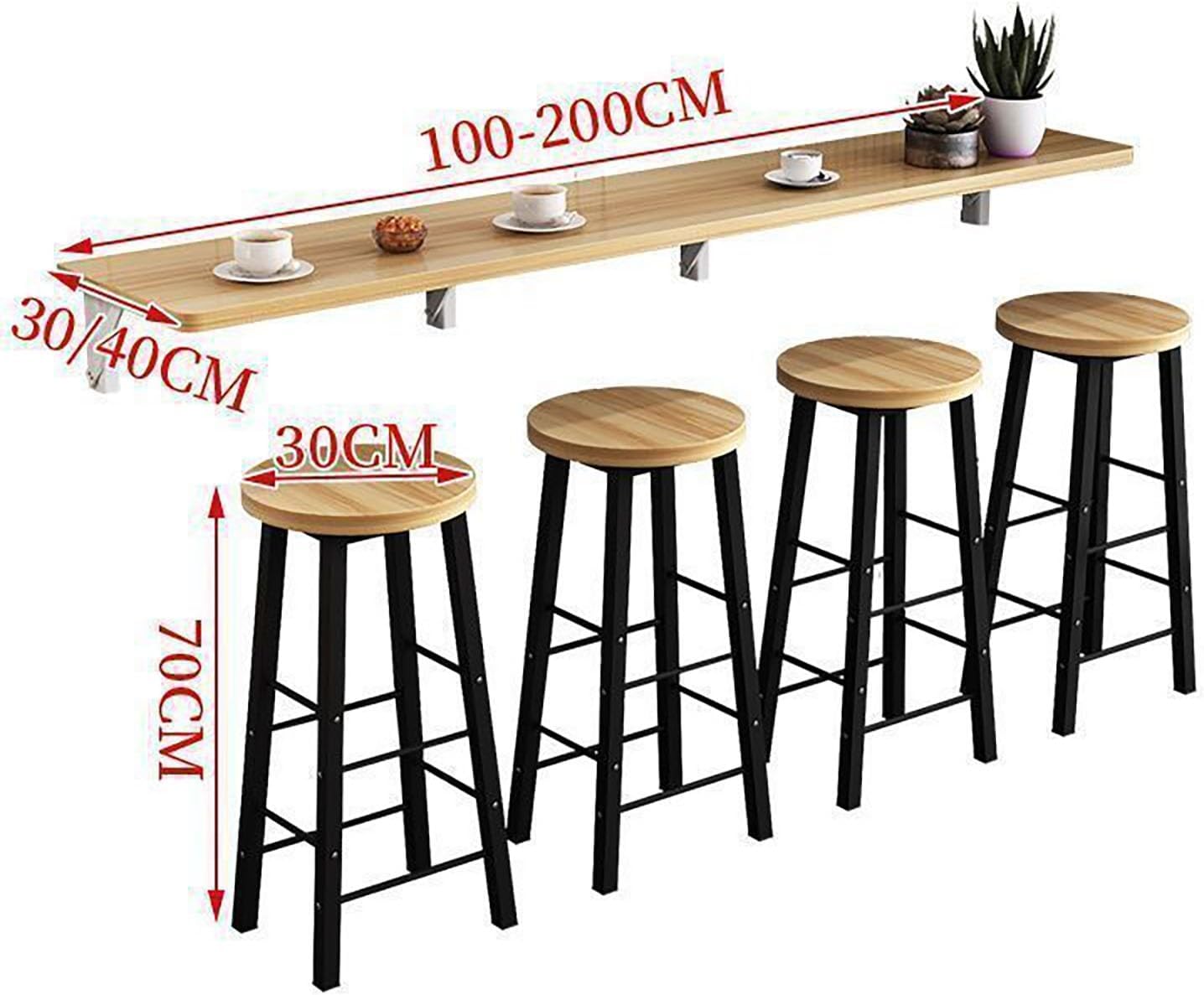 折り畳みテーブル 折りたたみ式壁掛けテーブル - ステンレススチール壁掛け式 壁掛け 子供用学習 90&deg; 壁掛け折りたたみ 多機能折