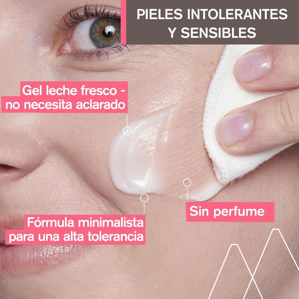 Uriage Tolederm Desmaquillante para Pieles Intolerantes y Sensibles - Al Instante - Limpiador Facial en Gel-Leche con una fórmula minimalista para alta tolerancia - Sin necesidad de aclarado