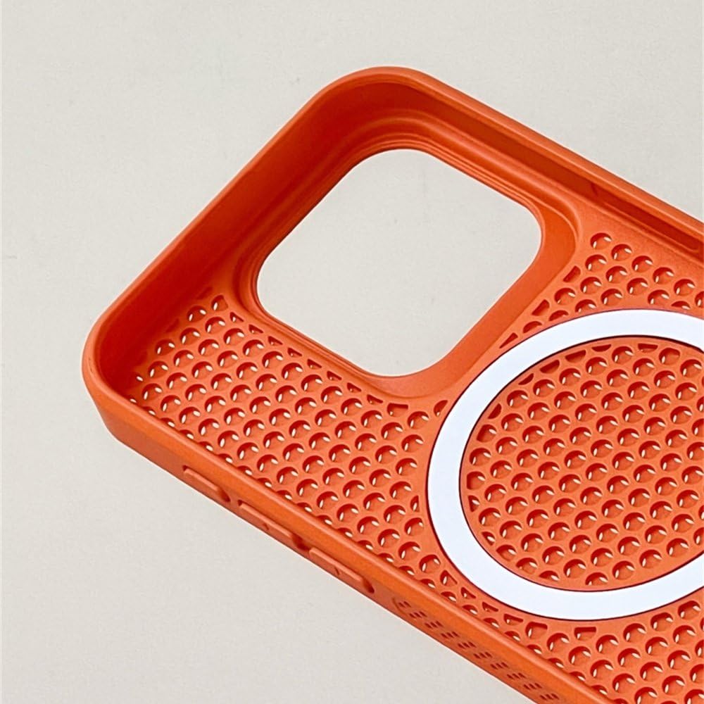 Magnetyczne etui o strukturze plastra miodu do iPhone'a 16 15 14 13 12 Pro Max 15 14 Plus 13 12 Pro bezprzewodowe ładowanie oddychająca obudowa, B fioletowy, dla iPhone 15 Plus