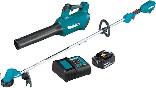 Makita XT287SM1 18V LXT Litio-Ion Inalámbrico 2-Pc. Kit combinado (4.0Ah) y línea de recortadora redonda T-03361, 0.080 pulgadas, verde, 400 pies, 1