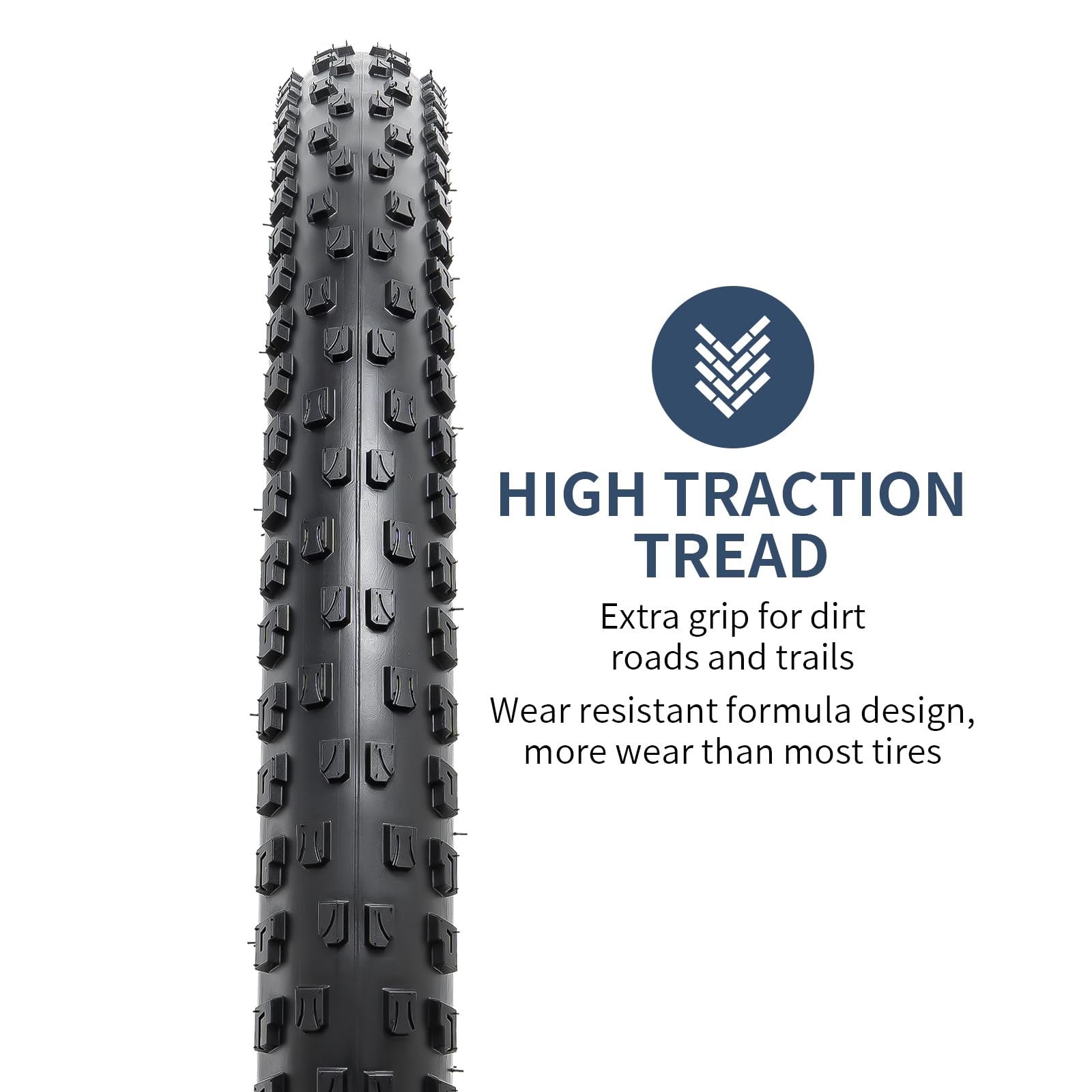 YunSCM 2-Pack 26" Bike Tyres 26x2.10 Tires 54-559 and 26" Heavy Duty Inner Tubes Schrader Valve AV32mm - Image 3