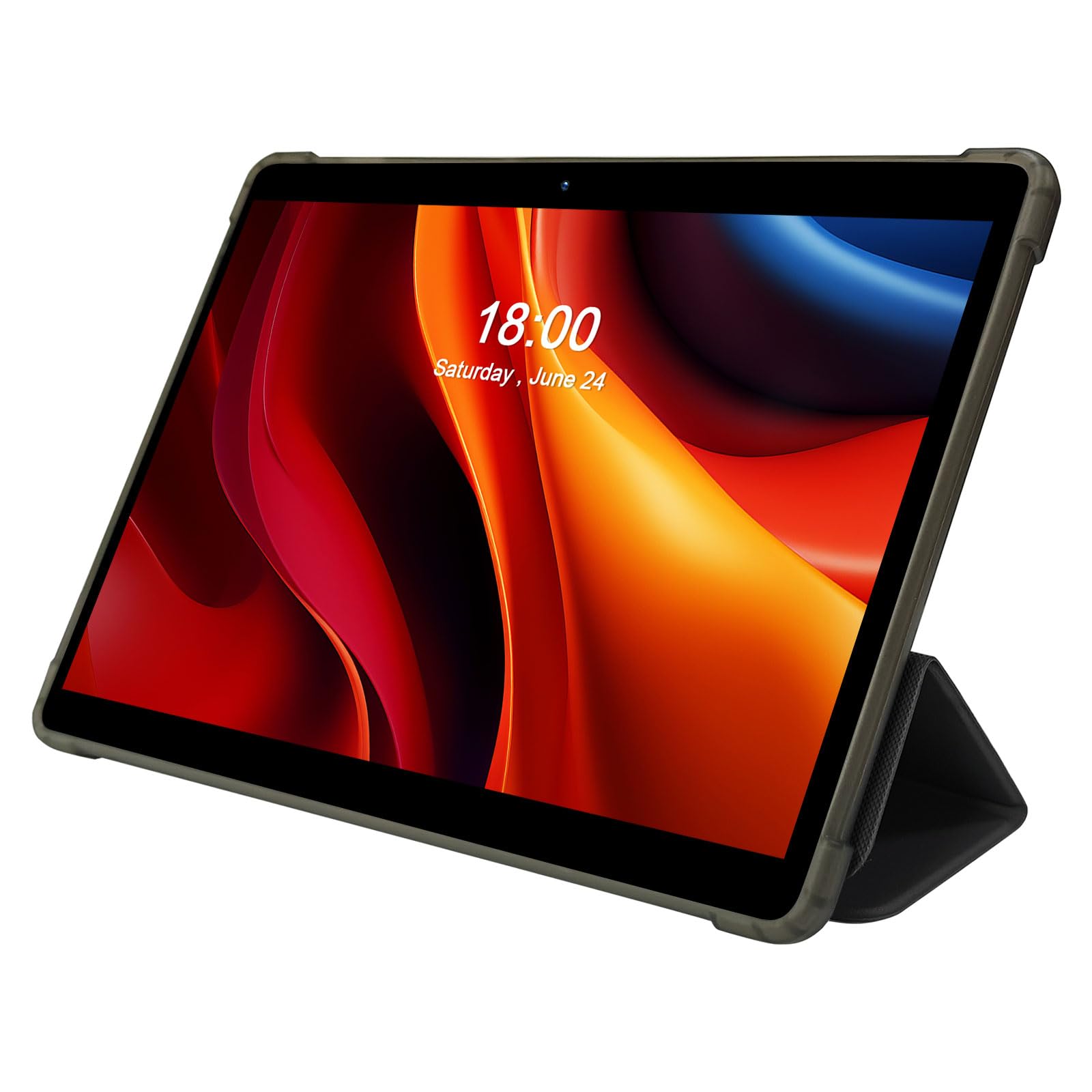 PRITOM 10 pulgadas Tablet Android 13, Tableta con Funda, 64GB, 512GB Expandir, Quad-Core, 1280 * 800 HD IPS Screen, Cámara Dual, Wi-Fi, Bluetooth, Negro
